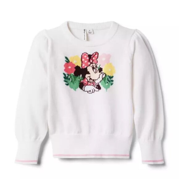 Disney Minnie Mouse Flower Sweater for Janie & Jack NWT Size 7 - Picture 1 of 6